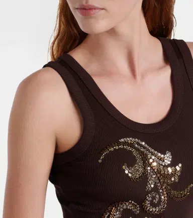 Xu Zhi Ribbed-knit sequined tank top | Thumbnail 4