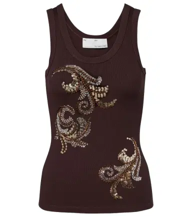 Xu Zhi Ribbed-knit sequined tank top | Thumbnail 1