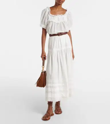 DÔEN Dôen Frances lace-trimmed cotton-blend top | Thumbnail 6