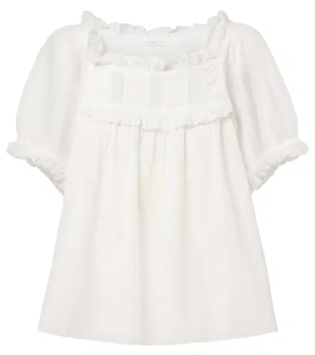 Dôen Frances lace-trimmed cotton-blend top