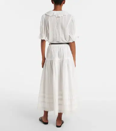 DÔEN Dôen Sebastiane cotton poplin maxi skirt | Thumbnail 2