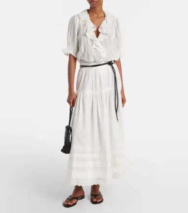 DÔEN Dôen Sebastiane cotton poplin maxi skirt | Thumbnail 4