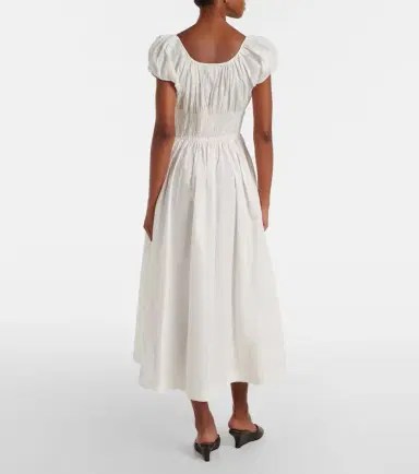 DÔEN Dôen Quinn smocked cotton poplin midi dress | Thumbnail 4