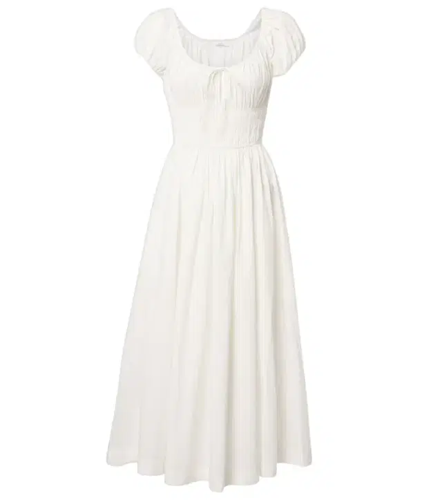 Dôen Quinn smocked cotton poplin midi dress