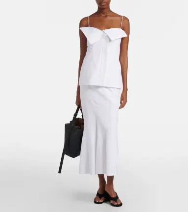 FFORME Ora cotton poplin midi skirt | Thumbnail 4