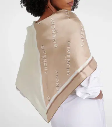 Givenchy Logo silk twill scarf | Thumbnail 5 Givenchy Logo silk twill scarf | Thumbnail 5