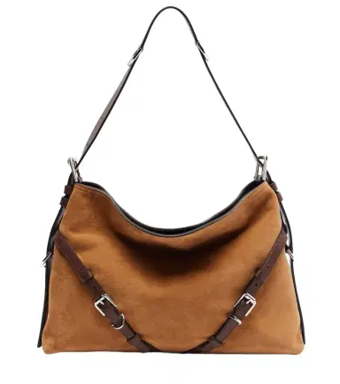 Givenchy Voyou Medium suede shoulder bag | Thumbnail 1 Givenchy Voyou Medium suede shoulder bag | Thumbnail 1