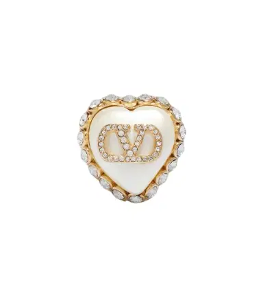Valentino VLogo faux pearl-embellished ring | Thumbnail 1 Valentino VLogo faux pearl-embellished ring | Thumbnail 1