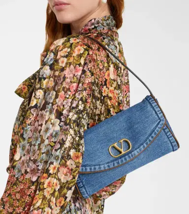Valentino Garavani DeVain Small denim shoulder bag | Thumbnail 6 Valentino Garavani DeVain Small denim shoulder bag | Thumbnail 6