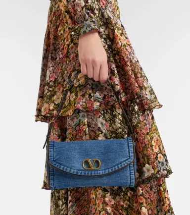 Valentino Garavani DeVain Small denim shoulder bag | Thumbnail 7 Valentino Garavani DeVain Small denim shoulder bag | Thumbnail 7