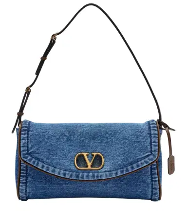Valentino Garavani DeVain Small denim shoulder bag | Thumbnail 1 Valentino Garavani DeVain Small denim shoulder bag | Thumbnail 1