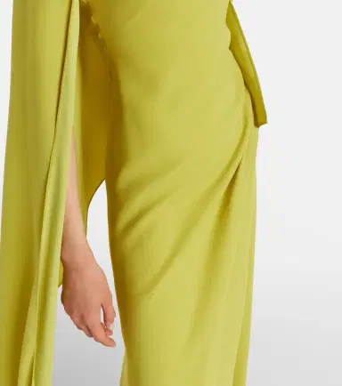 Marmar Halim Caped draped gown | Thumbnail 5