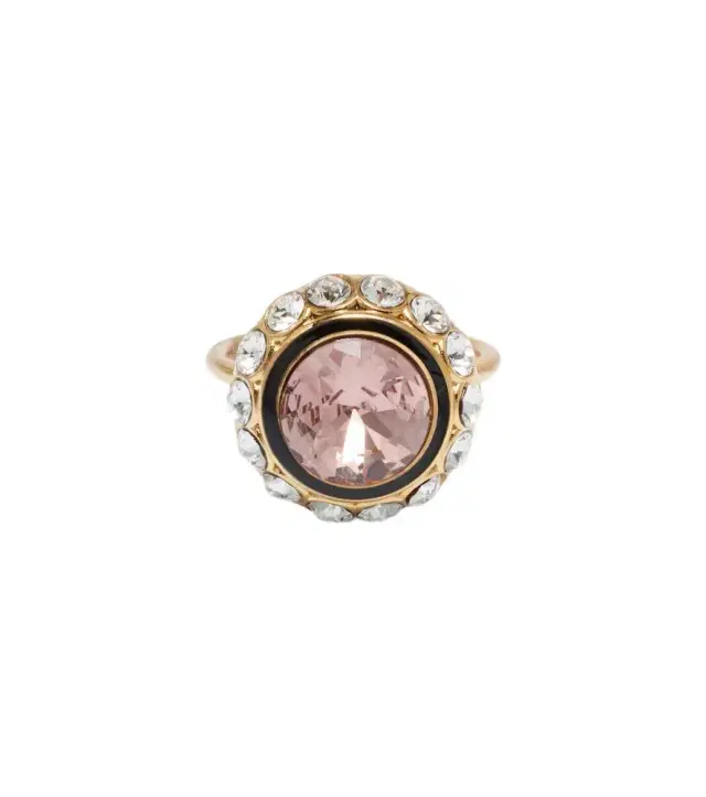 Valentino VLogo crystal-embellished ring
