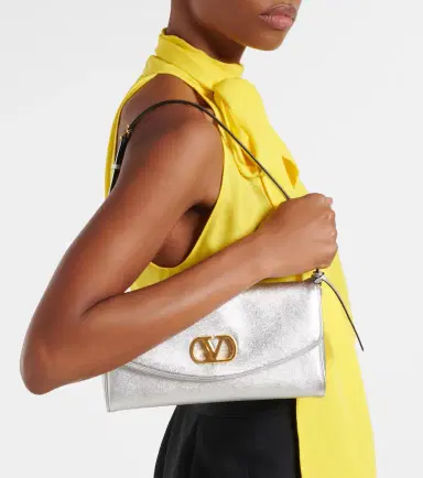 Valentino Garavani DeVain Small metallic leather shoulder bag | Thumbnail 6 Valentino Garavani DeVain Small metallic leather shoulder bag | Thumbnail 6