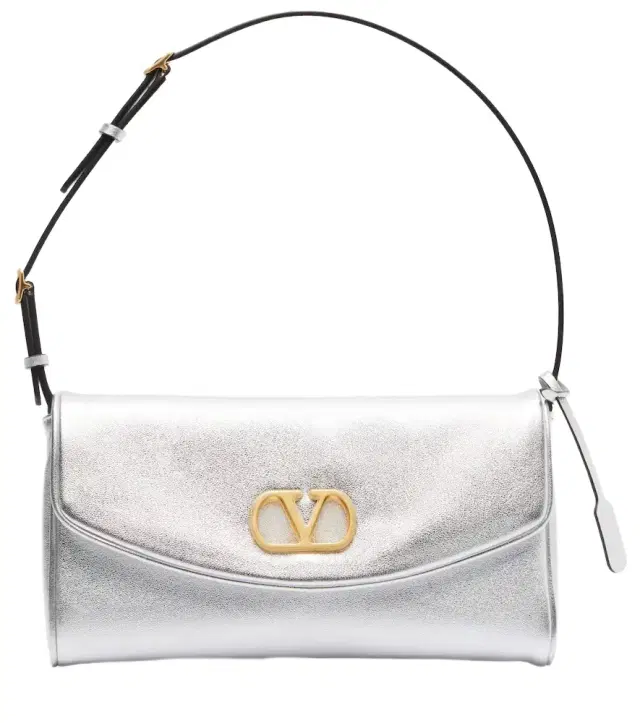 Valentino Garavani DeVain Small metallic leather shoulder bag