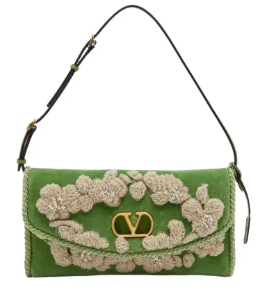 Valentino Garavani DeVain embellished velvet shoulder bag | Thumbnail 1 Valentino Garavani DeVain embellished velvet shoulder bag | Thumbnail 1