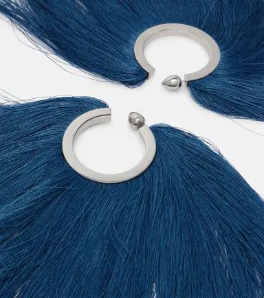 Alaïa Alaïa Fringed hoop earrings | Thumbnail 4 Alaïa Alaïa Fringed hoop earrings | Thumbnail 4
