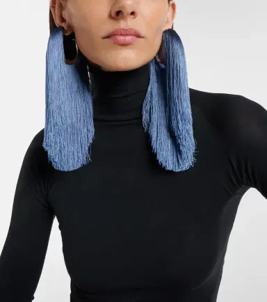 Alaïa Alaïa Fringed hoop earrings | Thumbnail 5 Alaïa Alaïa Fringed hoop earrings | Thumbnail 5