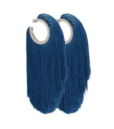 Alaïa Alaïa Fringed hoop earrings | Thumbnail 1 Alaïa Alaïa Fringed hoop earrings | Thumbnail 1