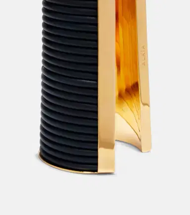Alaïa Alaïa Leather-trimmed cuff bracelet | Thumbnail 2