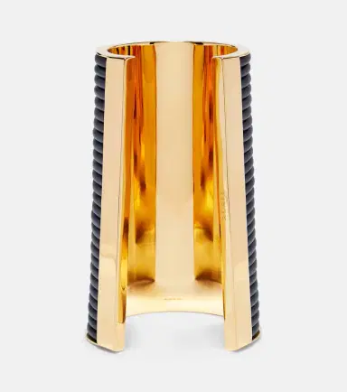 Alaïa Alaïa Leather-trimmed cuff bracelet | Thumbnail 3