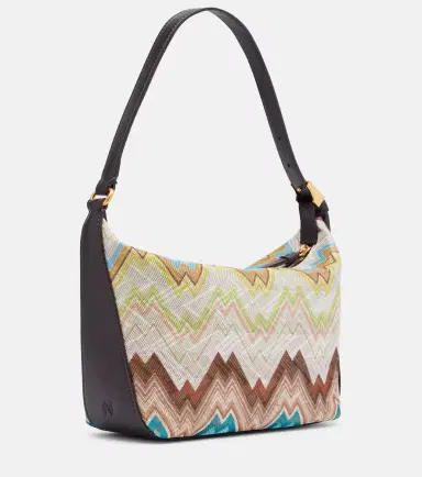 Missoni Soft Zigzag leather-trimmed shoulder bag | Thumbnail 2 Missoni Soft Zigzag leather-trimmed shoulder bag | Thumbnail 2