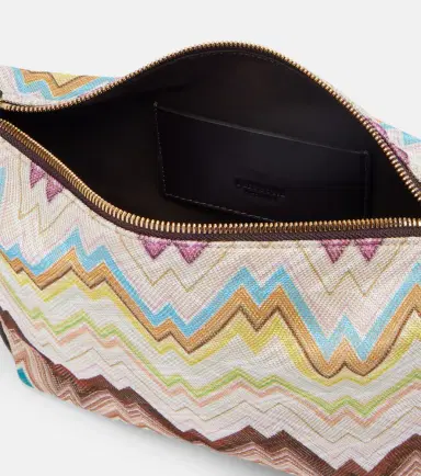 Missoni Soft Zigzag leather-trimmed shoulder bag | Thumbnail 3 Missoni Soft Zigzag leather-trimmed shoulder bag | Thumbnail 3