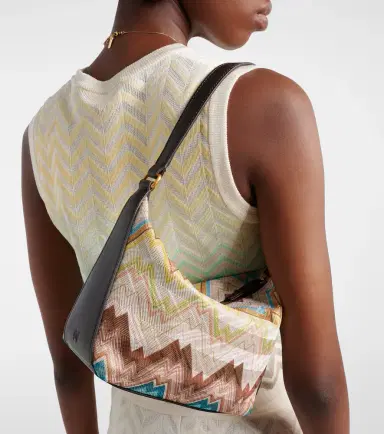 Missoni Soft Zigzag leather-trimmed shoulder bag | Thumbnail 5 Missoni Soft Zigzag leather-trimmed shoulder bag | Thumbnail 5