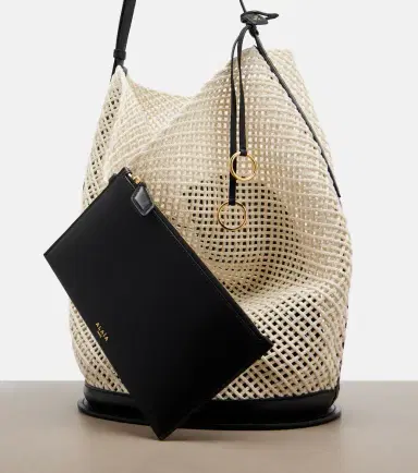 Alaïa Alaïa Hip Large leather-trimmed bucket bag | Thumbnail 3