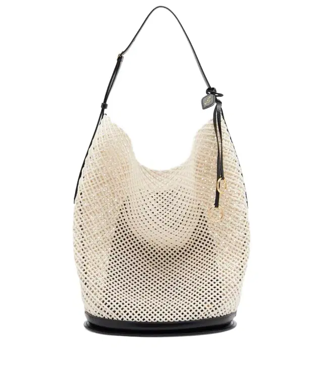 Alaia Alaïa Hip Large leather-trimmed bucket bag