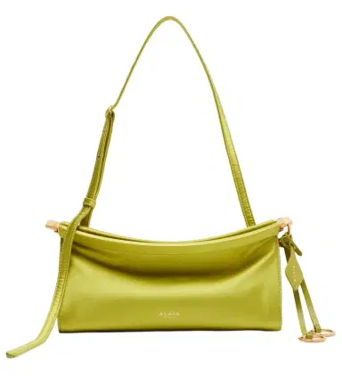 Alaïa Alaïa Le Click East West Small leather-trimmed satin shoulder bag | Thumbnail 1 Alaïa Alaïa Le Click East West Small leather-trimmed satin shoulder bag | Thumbnail 1