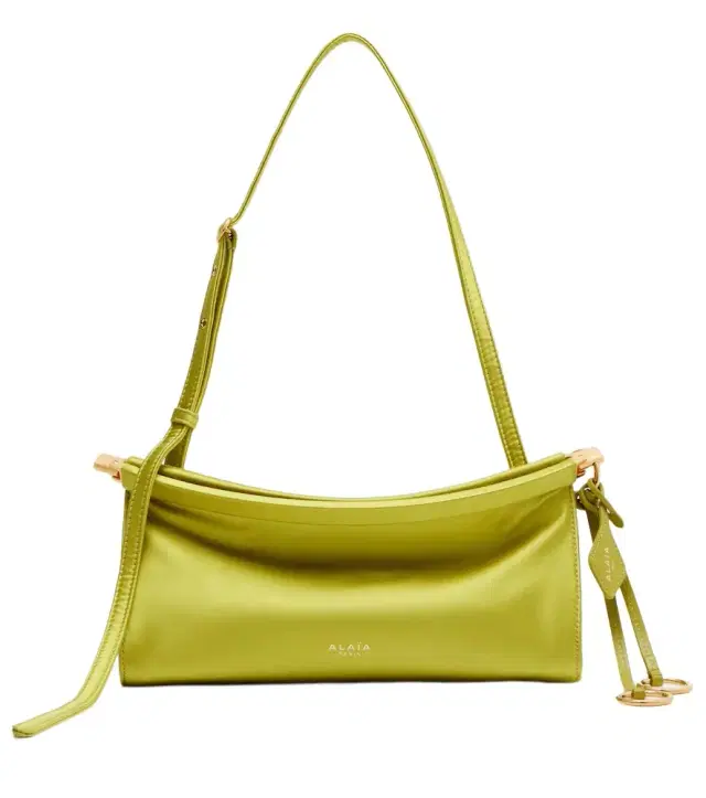 Alaia Alaïa Le Click East West Small leather-trimmed satin shoulder bag