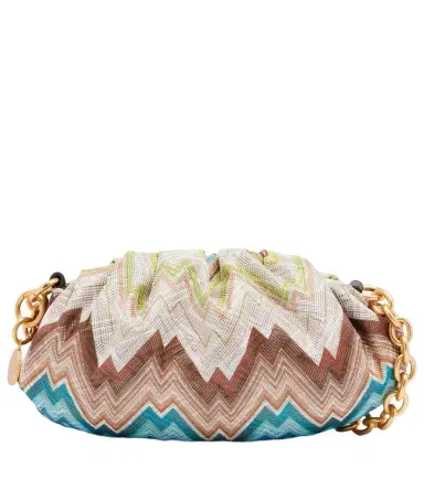 Missoni Zigzag Small leather-trimmed clutch | Thumbnail 1 Missoni Zigzag Small leather-trimmed clutch | Thumbnail 1