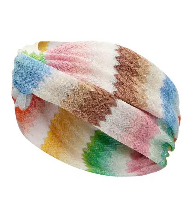 Zigzag lamé headband