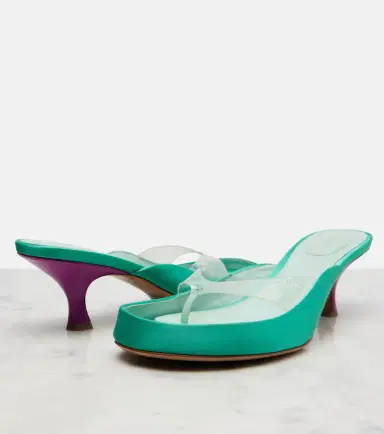 Chloé Chloé Junie satin and TPU thong sandals | Thumbnail 4 Chloé Chloé Junie satin and TPU thong sandals | Thumbnail 4