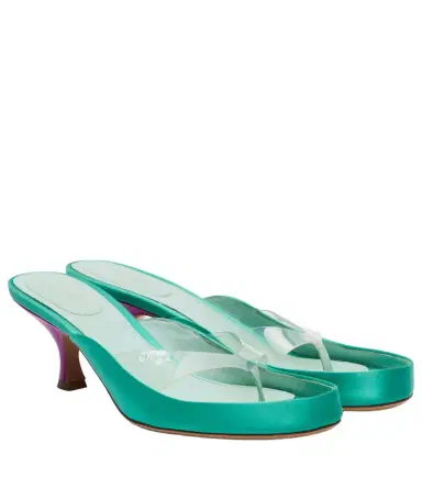 Chloé Chloé Junie satin and TPU thong sandals | Thumbnail 1 Chloé Chloé Junie satin and TPU thong sandals | Thumbnail 1