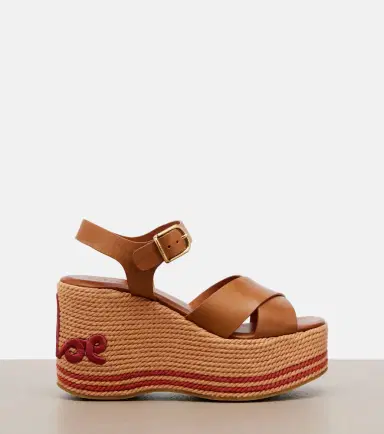 Chloé Chloé Chloé Sand leather wedge sandals | Thumbnail 2