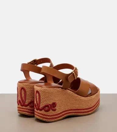 Chloé Chloé Chloé Sand leather wedge sandals | Thumbnail 4