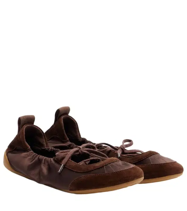 Chloe Chloé Chloé Kick suede-trimmed satin flats