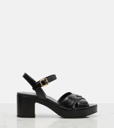 Prada Leather platform sandals | Thumbnail 2 Prada Leather platform sandals | Thumbnail 2