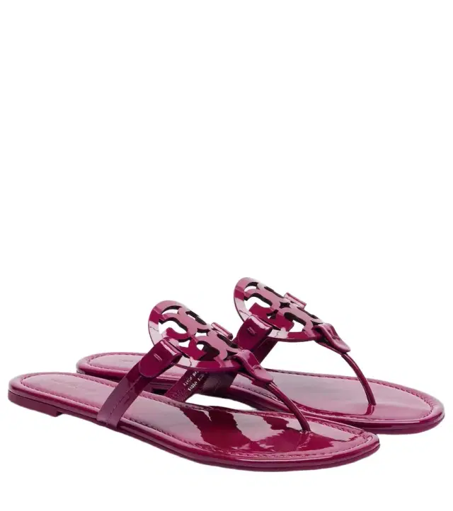 Tory Burch Miller patent leather thong sandals
