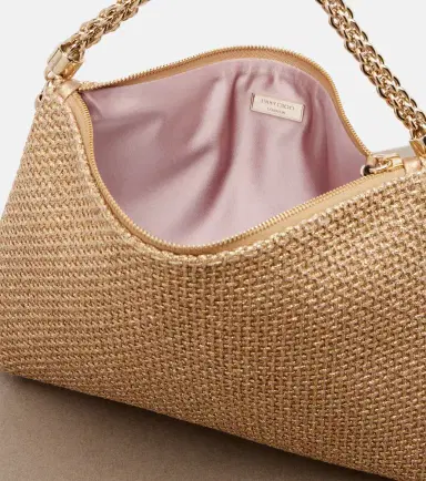 Jimmy Choo Callie Medium raffia-effect shoulder bag | Thumbnail 3 Jimmy Choo Callie Medium raffia-effect shoulder bag | Thumbnail 3