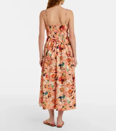 Ulla Johnson Vidri floral cotton poplin midi dress | Thumbnail 3
