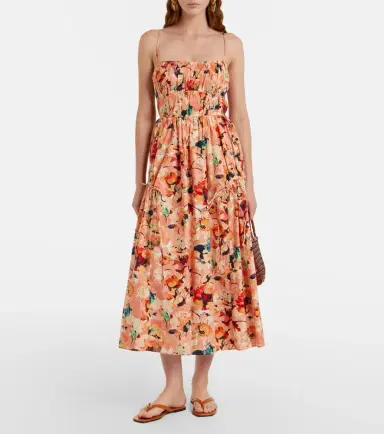 Ulla Johnson Vidri floral cotton poplin midi dress | Thumbnail 4