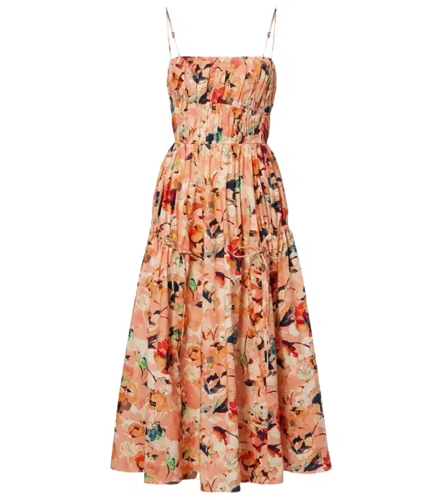 Ulla Johnson Vidri floral cotton poplin midi dress