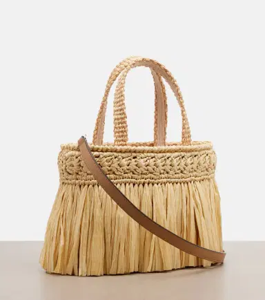 Jimmy Choo Mini fringed raffia top-handle bag | Thumbnail 3 Jimmy Choo Mini fringed raffia top-handle bag | Thumbnail 3
