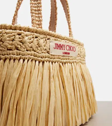 Jimmy Choo Mini fringed raffia top-handle bag | Thumbnail 4 Jimmy Choo Mini fringed raffia top-handle bag | Thumbnail 4
