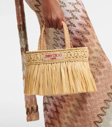 Jimmy Choo Mini fringed raffia top-handle bag | Thumbnail 6 Jimmy Choo Mini fringed raffia top-handle bag | Thumbnail 6