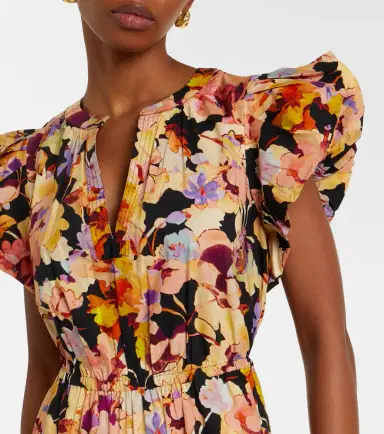 Ulla Johnson Marin floral cotton poplin midi dress | Thumbnail 5