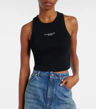 Givenchy Cropped logo cotton tank top | Thumbnail 4